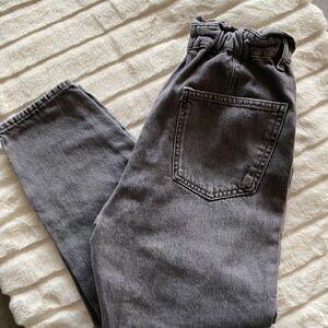 Zara Black Scrunchie Waist Jeans